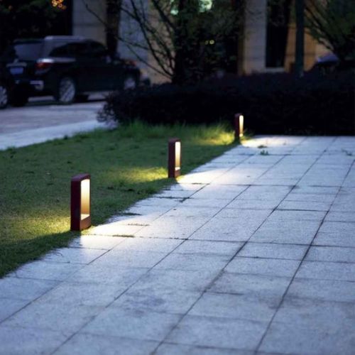 bollard lights for illuminated walkway