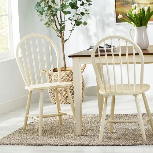 high back spindle dining chair